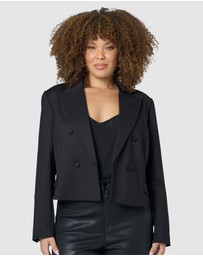Pink Dusk by Curve Project - Gimme More Cropped Blazer