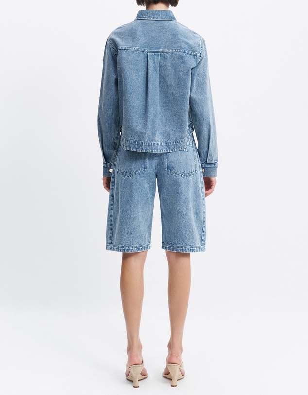 Aje Studio - Kendall Denim Barrel Shorts