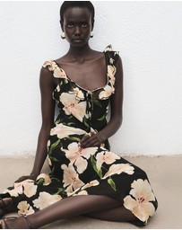 M.N.G - Floral-Print Dress With Ruffle Detail