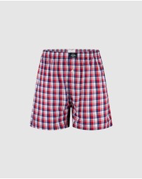 Coast Clothing - Mens Boxers 2 Pack - Navy Check