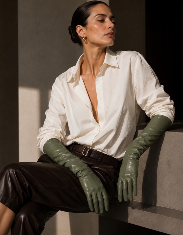 High Heel Jungle - Milana Opera-Length Leather Gloves