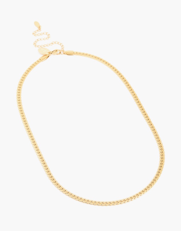 Lovisa - Waterproof Gold Plated Stainless Steel Flat Chain Necklace