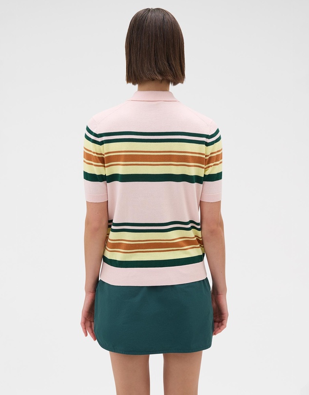Oroton - Multi Stripe Knit Polo