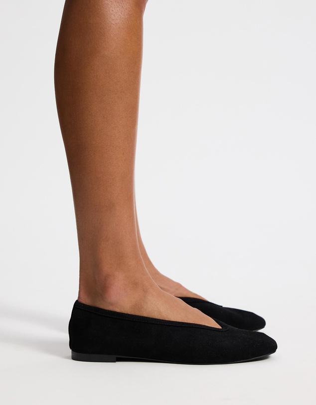 AERE - Tori Suede Ballet Flats