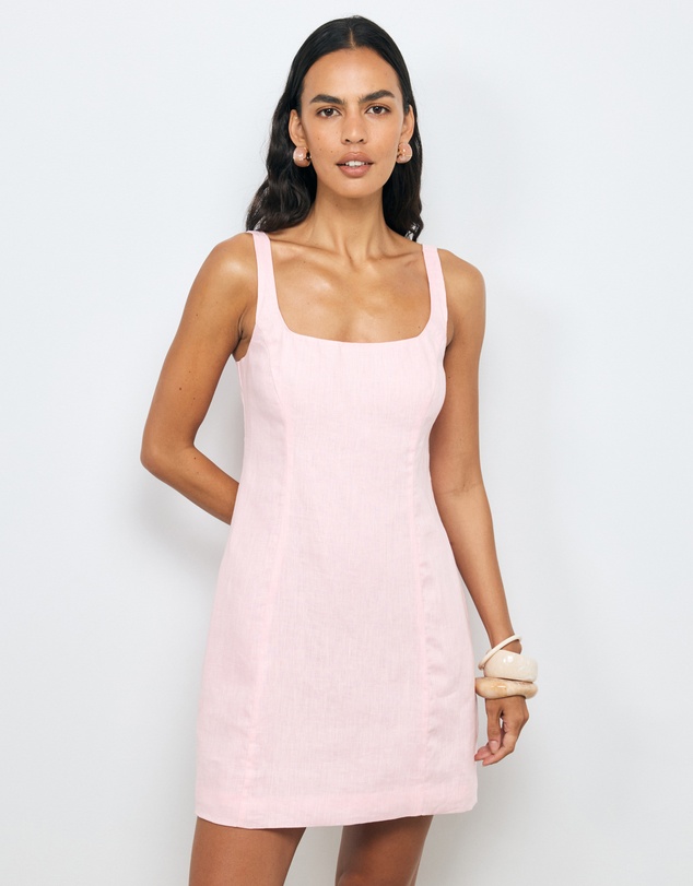 AERE - Clara Linen Mini Dress