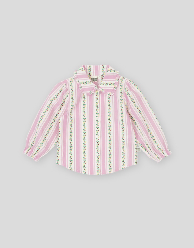 Goldie + Ace - Antique Stripe Strawberry Shirt - Babies-Kids