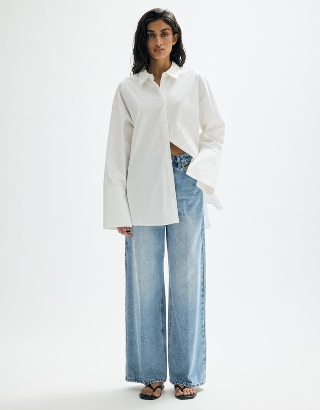 Minima Esenciales - Ash Pressed Crease High Rise Jeans