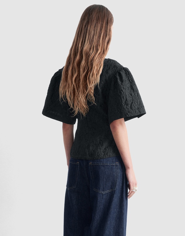 & Other Stories - Jacquard Puff-Sleeve Top