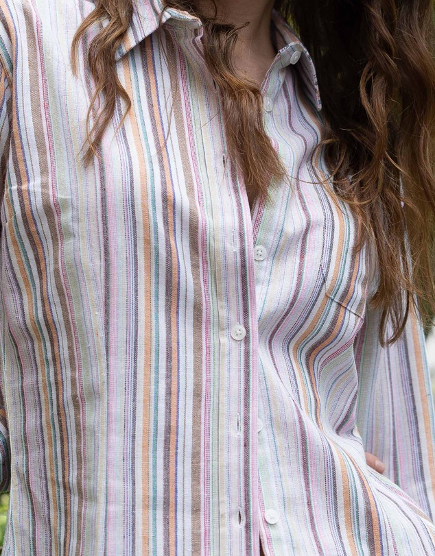 CAMIXA - IRIS Stripes Linen Shirt
