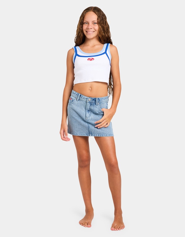 Roxy - Girls 8 to 16 Backslider Denim Mini Skirt