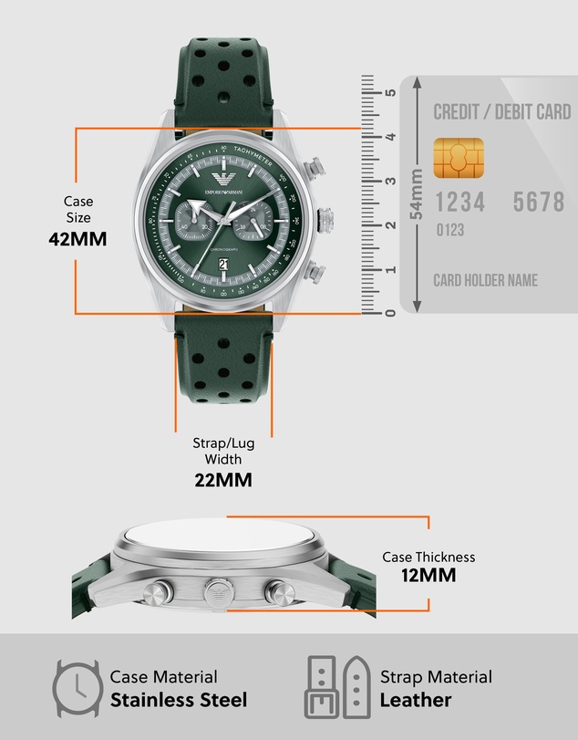 Emporio Armani - Green Chronograph Watch