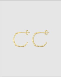 Ichu - Faceted Mini Hoops Gold