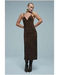 Bardot - Estine Vegan Suede Midi Dress