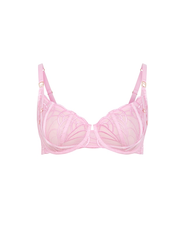 City Chic - Plus size Tabrett Demi Underwire Bra - cherry blossom