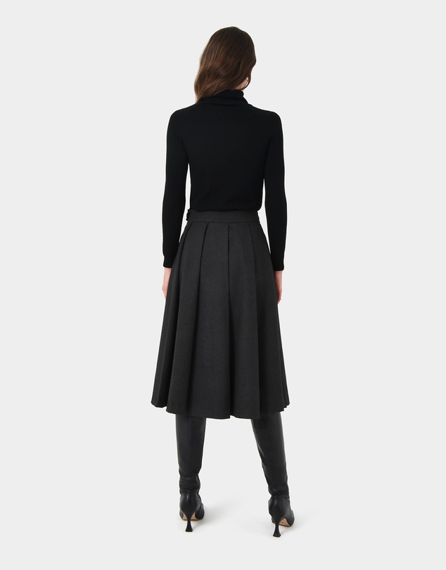 Forcast - Ryan Pleated Midi Skirt