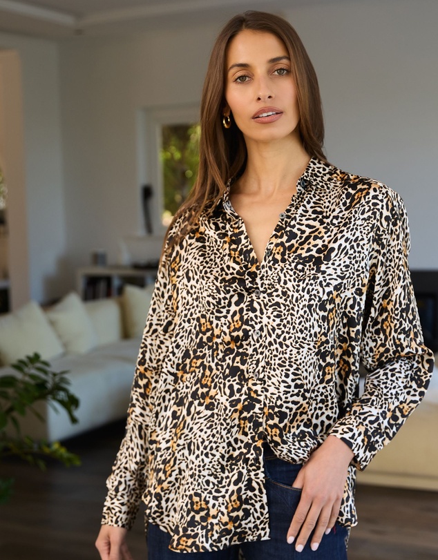 CAMIXA - Soie Satin Oversized Silk Shirt