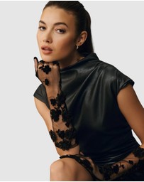 High Heel Jungle - Black Dahlia Opera Gloves