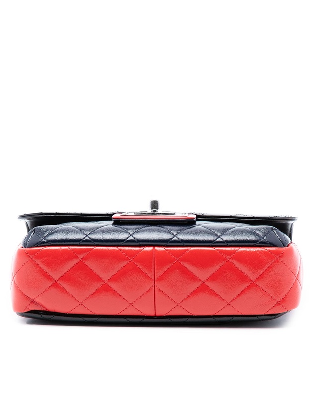Pre-Loved by Azura Reborn - Pre-Loved Medium Tricolor Quilted Glazed Calfskin CC Plate Flap