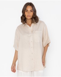ALEXANDRA - Rogue Shirt Linen Stone