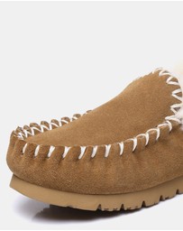 EVERAU - Australian Shepherd Ugg Popo Moccasins Cow Suede Upper Moccasins