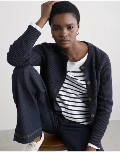 Seasalt - Seasalt Cornwall Navy Potters Meadow Cardigan