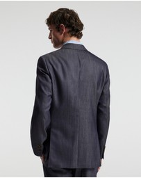 Calibre - Wool Denim Double-Breasted Suit Jacket Navy
