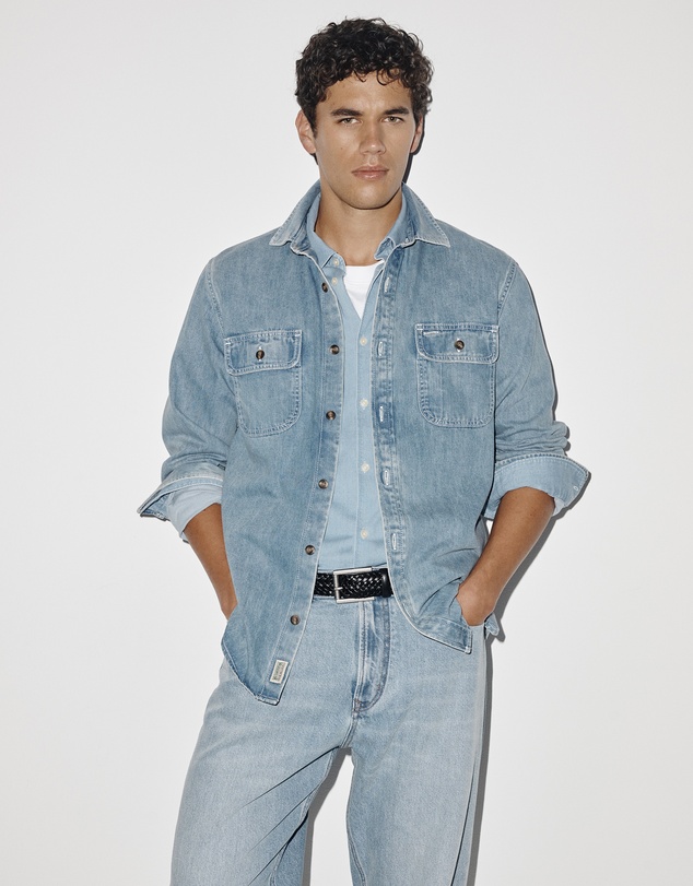Country Road - Long Sleeve Regular Workwear Denim Over-shirt