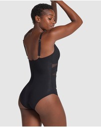 Leonisa - Recycled Nylon Shaping One-Piece Swimsuit with Mesh