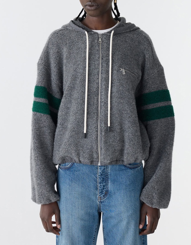 Bassike - Wool Zip Up Jacket