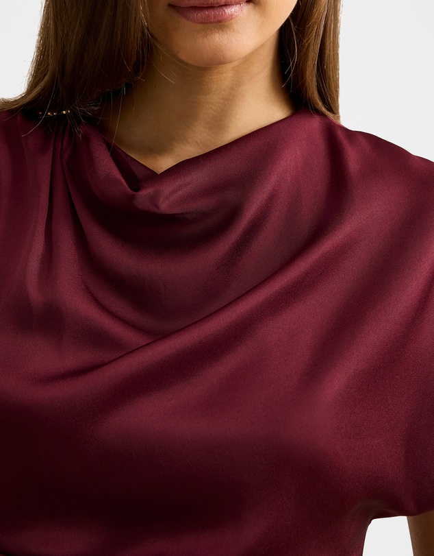 Forever New - Genevieve Satin Drape Maxi Dress
