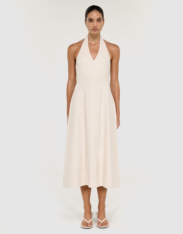 Staple the Label - Neve Linen Halter Midi Dress