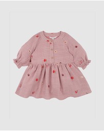 Fox & Finch - Orchard Bloom Emb. Check Dress - Babies