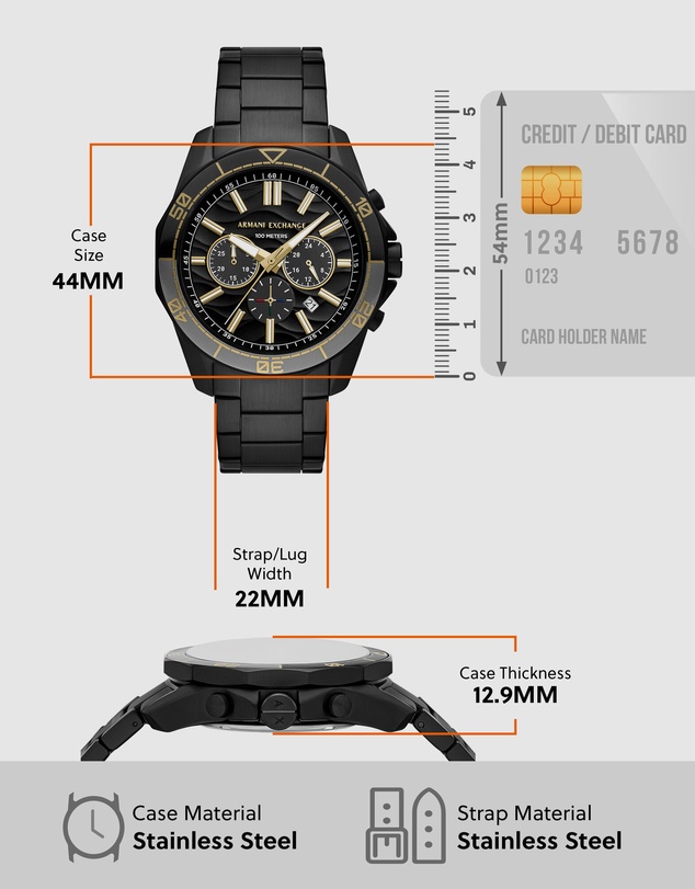 Armani Exchange - Black Chronograph Watch