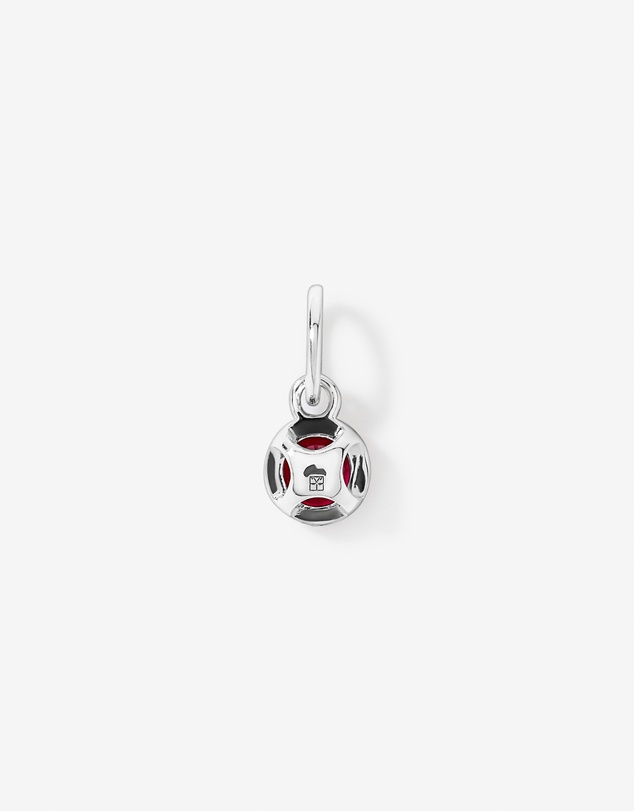 Michael Hill - Round Created Ruby Pendant in Sterling Silver