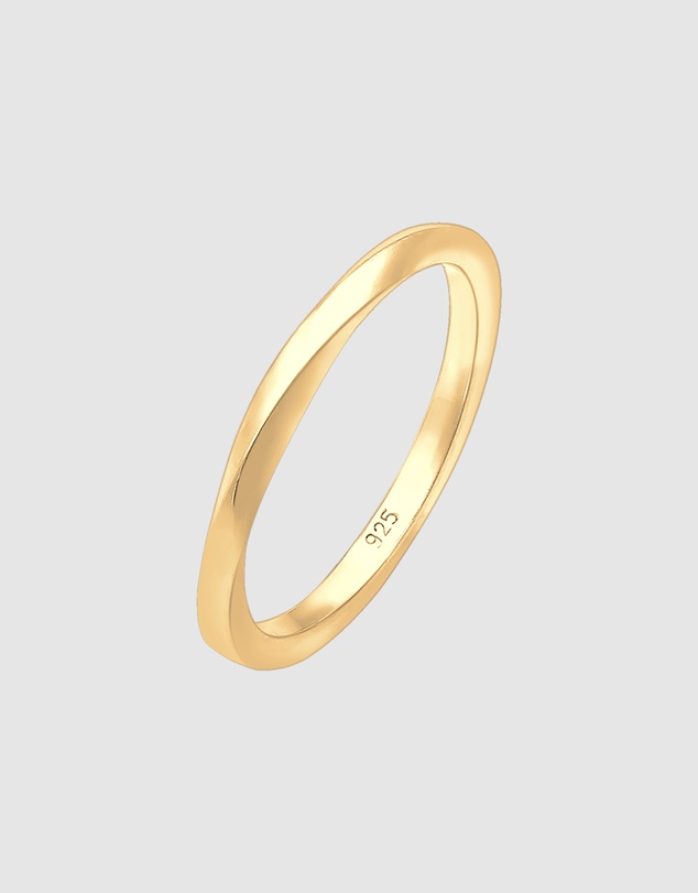 Elli Jewelry - Filigree Band Ring in Gold-Plated 925 Silver
