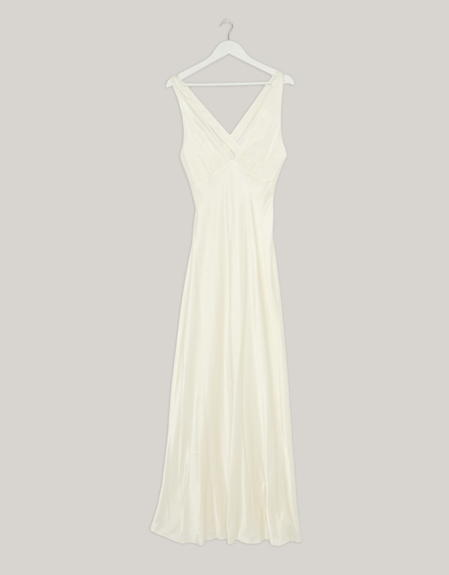 Revibe - Repaired Shona Joy La Lune Plunged Cross Back Maxi Dress - AU 12