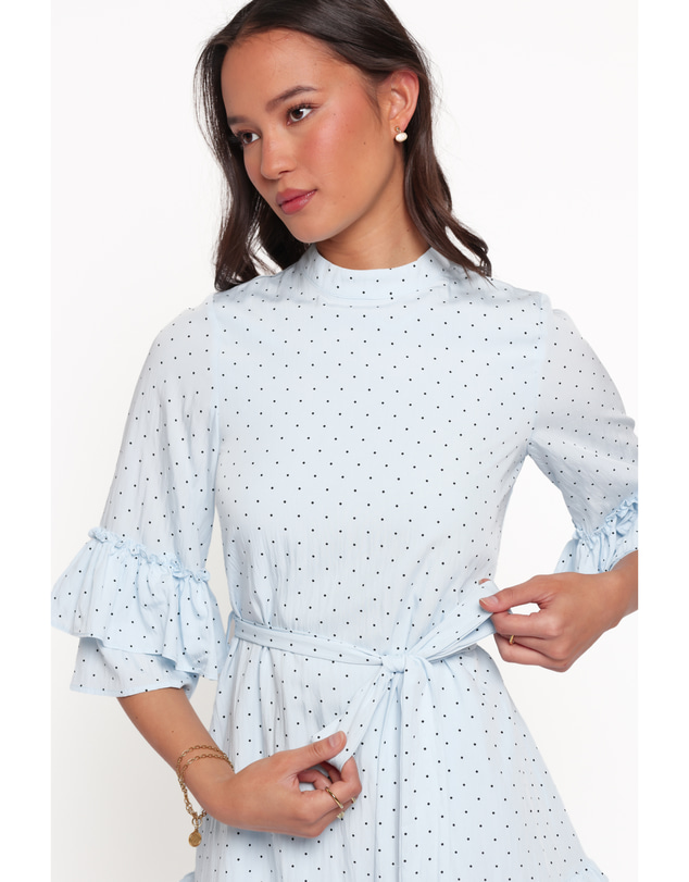 Petal & Pup - Peta Dress - Blue Polka Dot