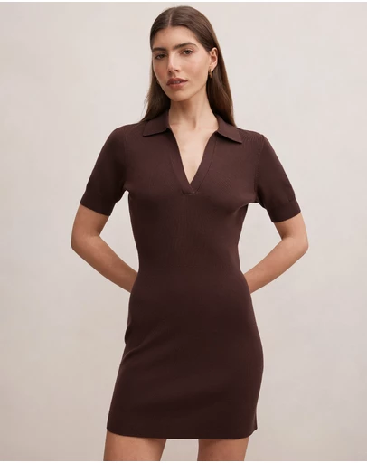 Forever New - Darci Polo Collar Knitted Dress