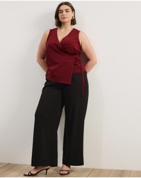 Atmos&Here Curvy - Ellie Wrap Waist Vest Top