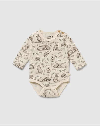 Wilson & Frenchy - Foxglove Forest Organic Bodysuit - Babies