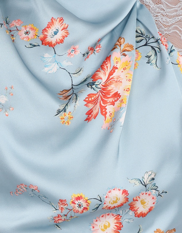 Petal & Pup - Anabelle Halter Neck Lace Maxi Dress - Blue Floral