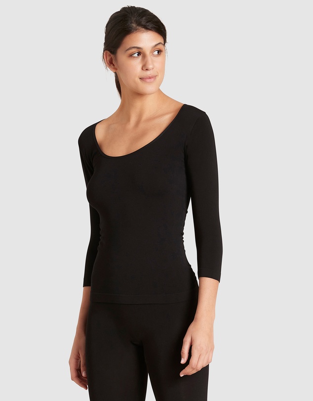 Boody - 3/4 Sleeve Scoop Neck Top