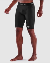 SKINS - SKINS Compression Men's Series-1 Running/Gym Half Tight Black
