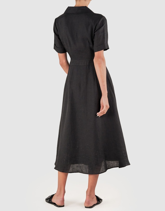 Amelius - Ines Linen Tie Front Dress