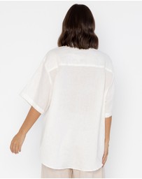 ALEXANDRA - Rogue Shirt Linen White
