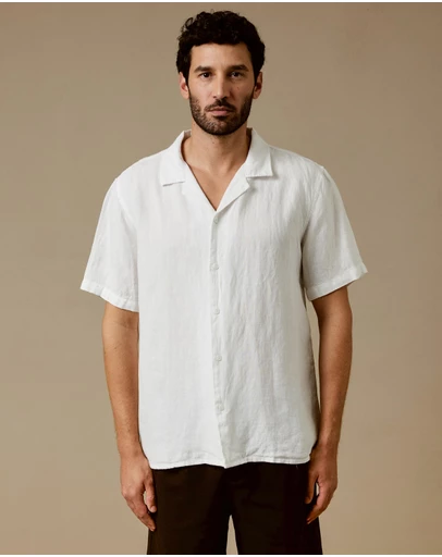 AERE - Linen Camp Collar Shirt