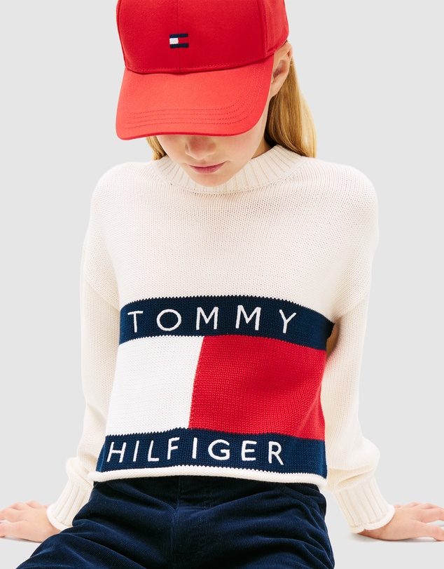 Tommy Hilfiger - Heritage Flag Rib-Knit Relaxed Jumper - Kids
