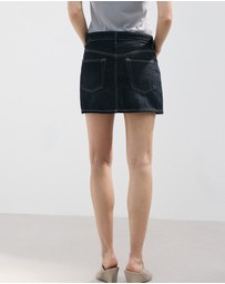 M.N.G - Low-Rise Denim Mini Skirt