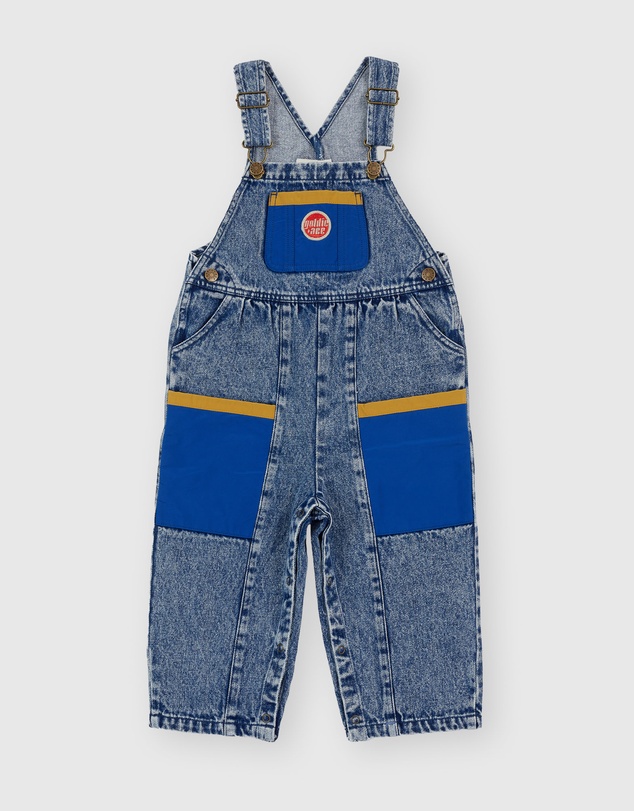 Goldie + Ace - Austin Colour Block Vintage Denim Overalls - Babies-Kids