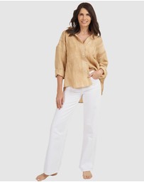CAMIXA - Exalina Oversized Crinkle Linen Shirt